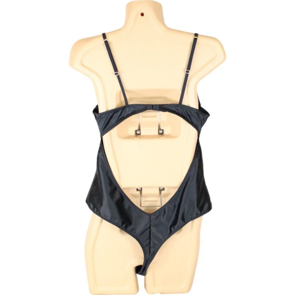 La SENZA Black Satin Chemise Bodysuit - Picture 3 of 10